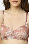 Triumph Padded Non Wired Medium Coverage T-Shirt Bra - Brown Dark Combination — thumbnail 4